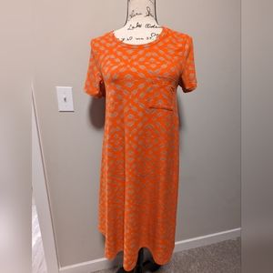 XS Lularoe Carly Dress orange